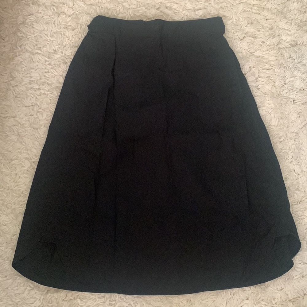 Y2K DKNY Black Midi Nylon Skirt